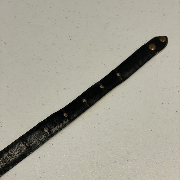 EUC Vintage 90's Ann Taylor Genuine Snakeskin Ornate Buckle Belt Size Large - Picture 7 of 13